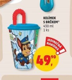 Kelímek s brčkem
