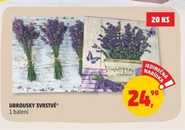 Ubrousky 3vrstvé