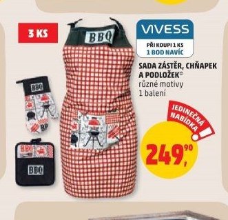 Sada zástěr, chňapek a podložek