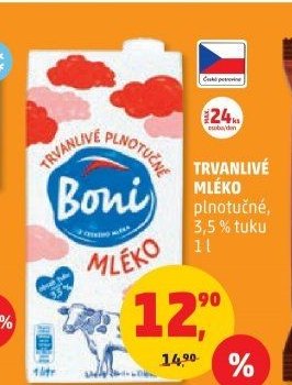 Trvanlivé mléko plnotučné