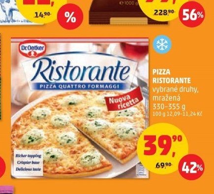 Pizza Ristorante vybrané druhy