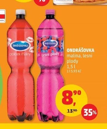 Ondrášovka malina, lesní plody