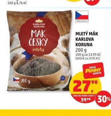 MLETÝ MÁK KARLOVA KORUNA