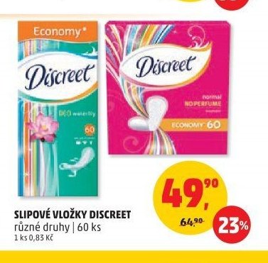 Slipové vložky Discreet
