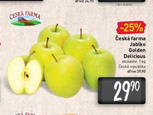 Česká farma Jablko Golden Delicious