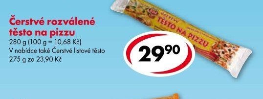 Čerstvé rozválené těsto na pizzu