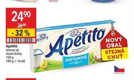 Apetito tavený sýr