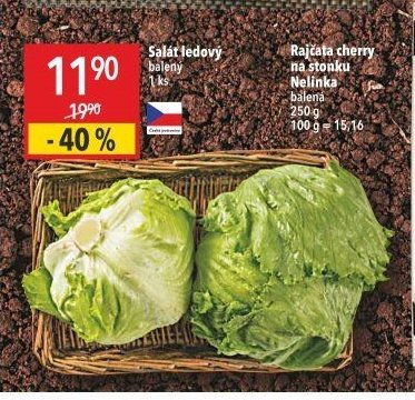 Salát ledový balený 1 ks