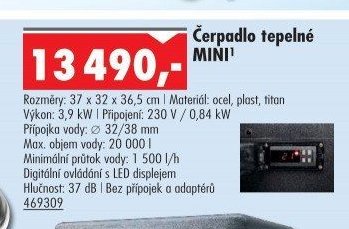Čerpadlo tepelné MINI