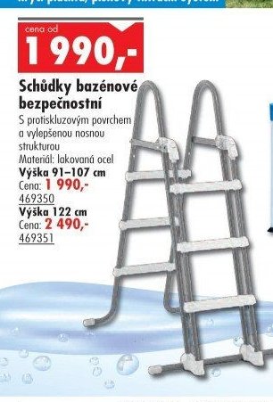 Schůdky bazénové bezpečnostní