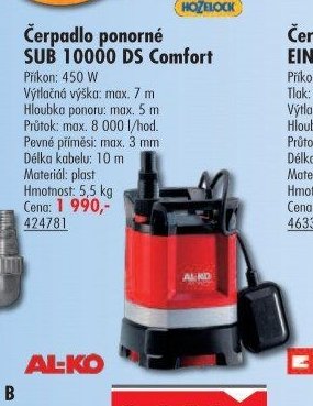 Čerpadlo ponorné SUB 10000 DS Comfort - UNI HOBBY akcniletaky.com