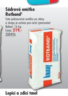 Sádrová omítka Rotband - UNI HOBBY akcniletaky.com