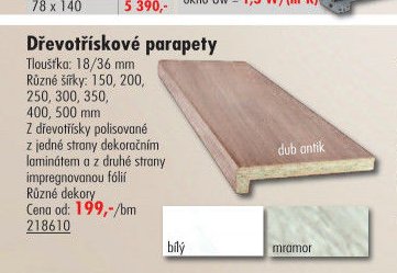 Dřevotřískové parapety