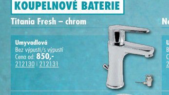 Titania Fresh - chrom Umyvadlová - UNI HOBBY akcniletaky.com