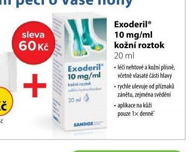 Exoderil 10 mg/ml kožní roztok, 20 ml