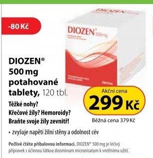 Doplněk stravy pro žilní systém Diozen