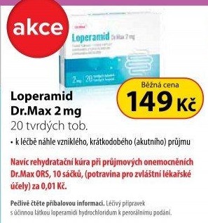 Dr.Max Loperamid 2 mg 20 tobolek
