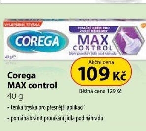 Fixační krém na zubní protézu Corega Max Control