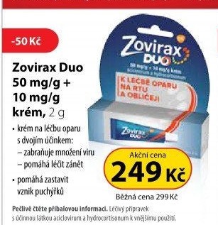 Krém na opary Duo Zovirax