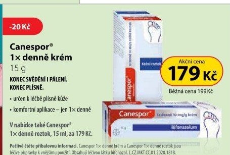 Krém proti plísním 1x denně Canespor