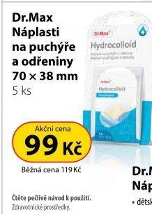 Náplast na puchýře a kuří oka Hydrocolloid Dr.Max