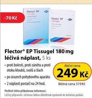 Náplast proti zánětu a bolesti Tissugel Flector EP