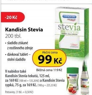 Sladidlo Stevia Kandisin