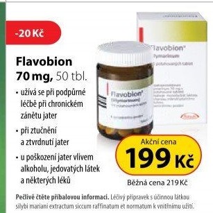 Tablety při onemocnění jater Flavobion