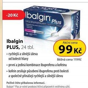 Tablety proti bolesti Ibalgin Plus