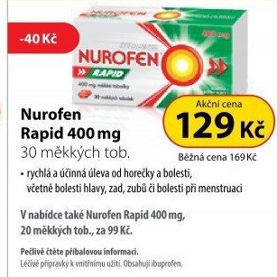 Tablety proti bolesti Nurofen Rapid