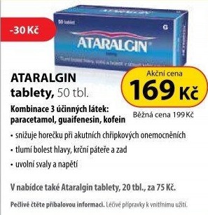 Tablety proti chřipce a bolesti Ataralgin