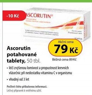 Tablety proti krvácivosti Ascorutin
