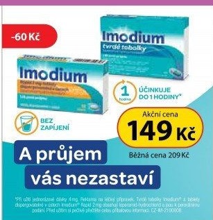 Tablety proti průjmu Imodium Rapid 2 mg Janssen