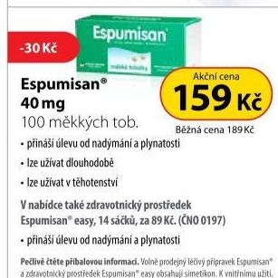 Tobolky proti nadýmání a plynatosti Espumisan