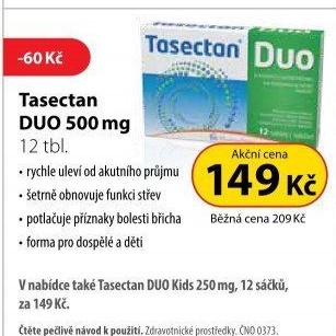 Tobolky proti průjmu Tasectan Duo