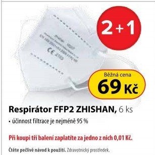 Zhishan Respirátor FFP2 6 ks