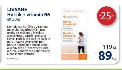 LIVSANE Hořčík + vitamin B6