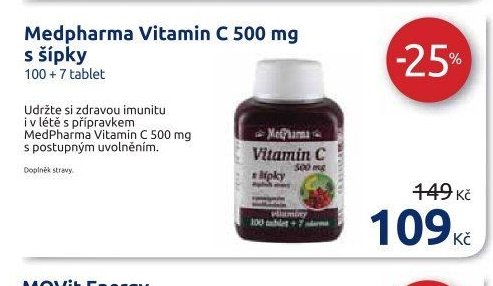 Medpharma Vitamin C 500 mg s šípky