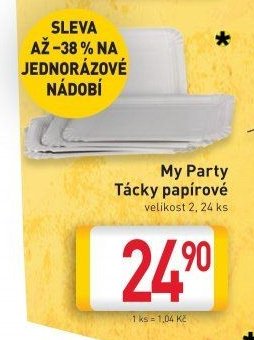 My Party Tácky papírové