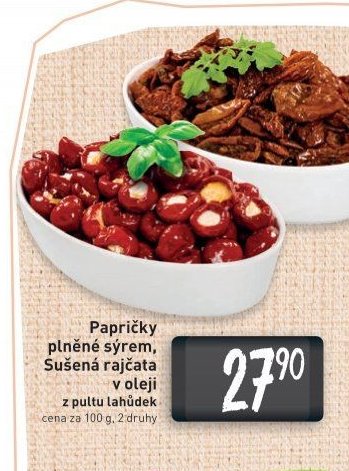 Papričky plněné sýrem, Sušená rajčata v oleji