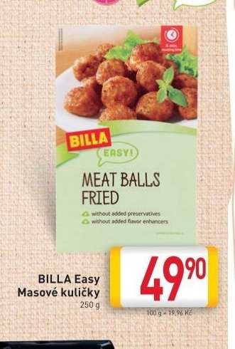 BILLA Easy Masové kuličky