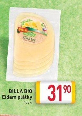 BILLA BIO Eidam plátky 100 g