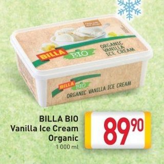 BILLA BIO Vanilla Ice Cream Organic 1000 ml