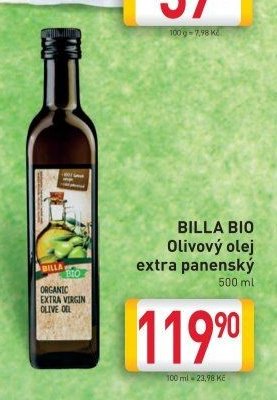 BILLA BIO Olivový olej extra panenský 500 ml