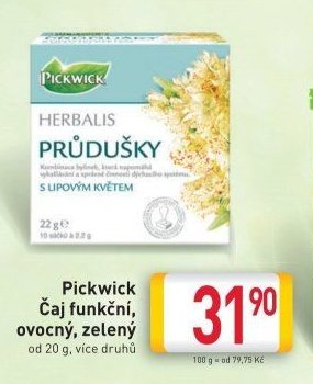Pickwick Čaj funkční, ovocný, zelený