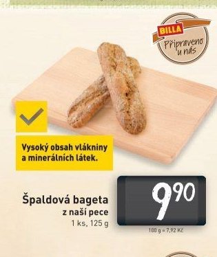Špaldová bageta