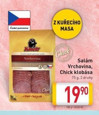 Salám Vrchovina, Chick klobása