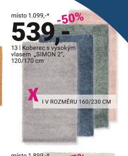 Koberec s vysokým vlasem „SIMON 2“