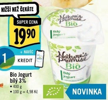 Bílý jogurt 3% Bio Nature'