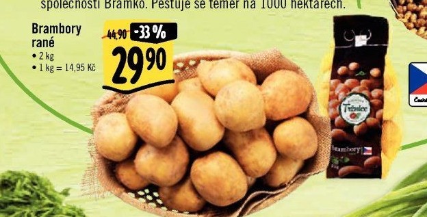 Brambory konzumní rané Albert